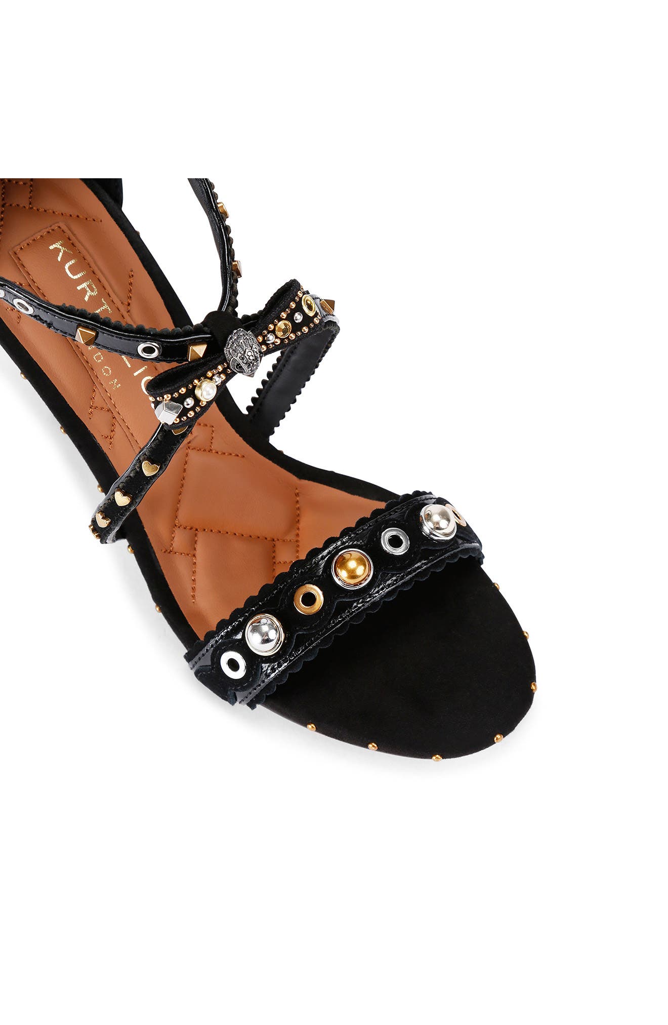 Kurt Geiger London Mini Bow Eyelet Ankle Strap Sandal, Alternate, color, 