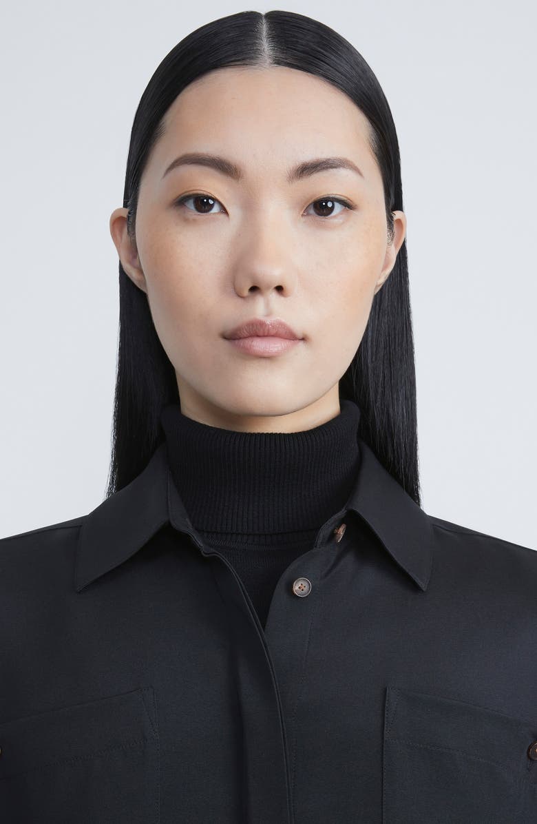 Lafayette 148 New York Scout Oversize Stretch Silk Shirt, Alternate, color, 