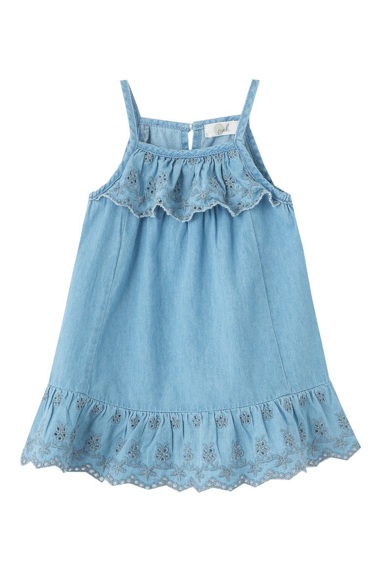 Embroidered Sundress, Main, color, CHAMBRAY