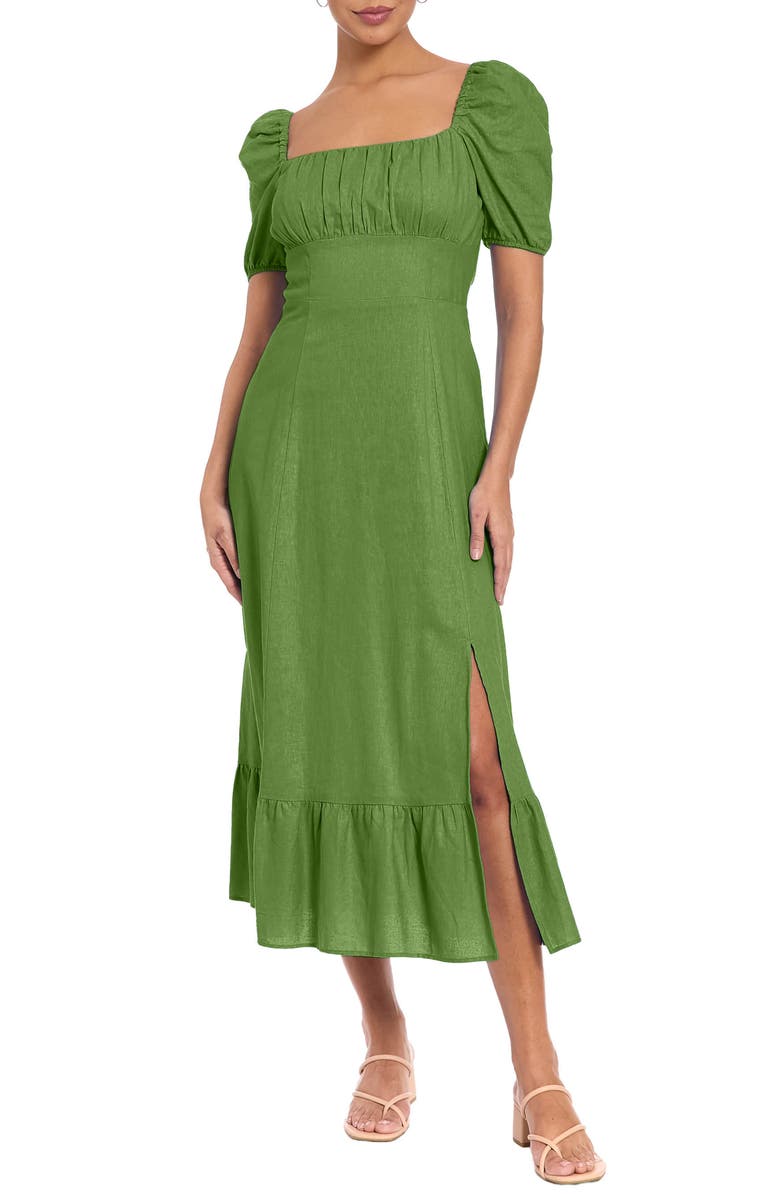 London Times Square Neck Maxi Dress, Main, color, Willow Bough