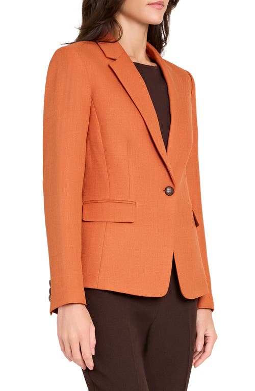 Tahari Asl One-button Blazer In Orange