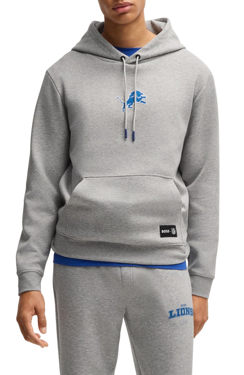 BOSS x NFL Woodson Graphic Hoodie, Main, color, Detroit Lions