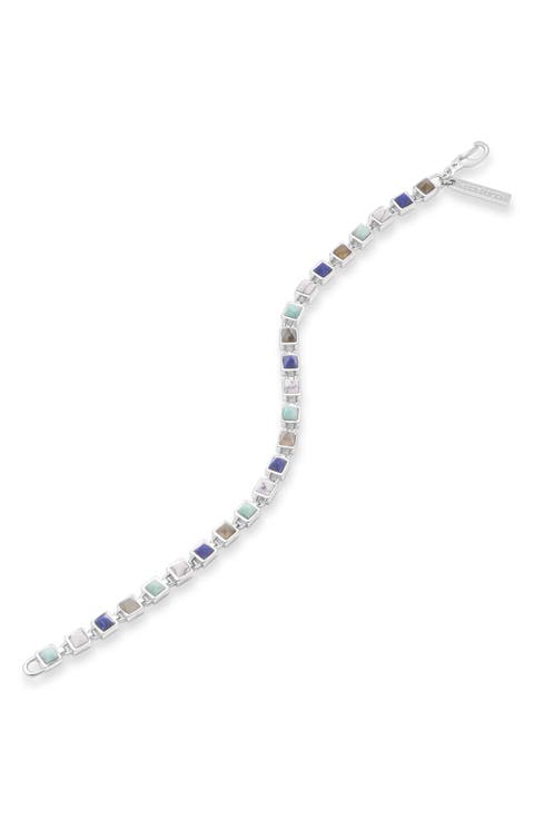 Inlaid Pyramid Tennis Bracelet