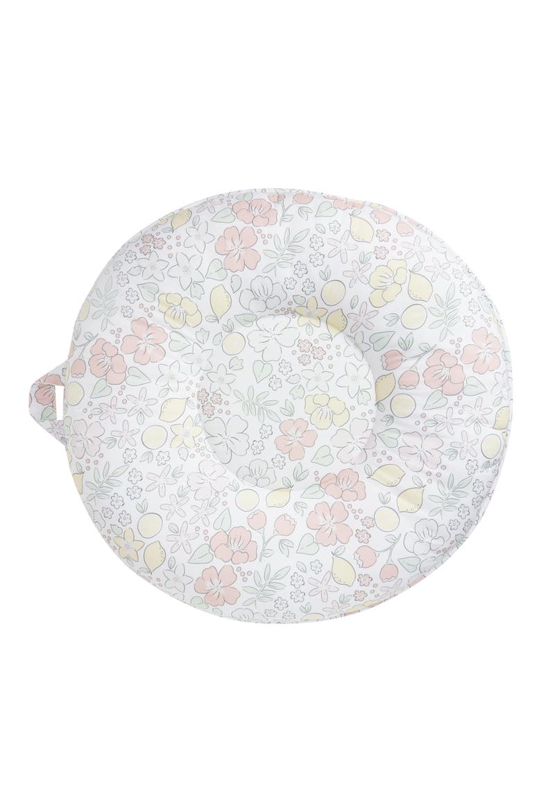 Lemon Aqua Glass Portable Floor Cushion, Main, color, WHITE MULTI