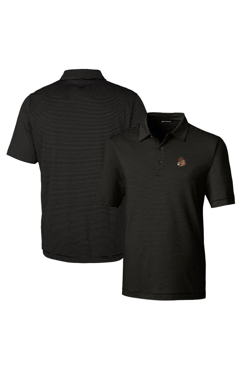 Cutter & Buck Men's Cutter & Buck Black Oregon State Beavers Big & Tall Forge Pencil Stripe Stretch Polo, Alternate, color, 