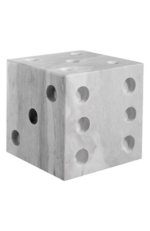 Decorative Marble Dice Sculpture