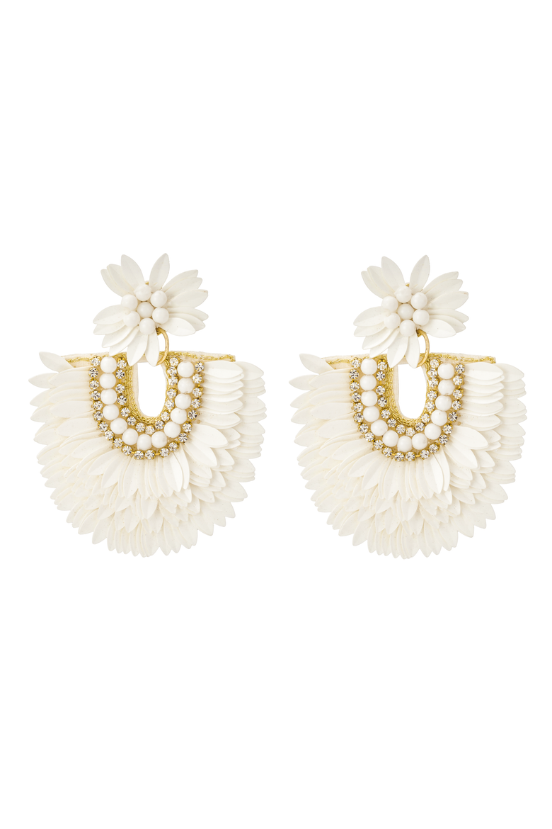 Dubai Earring, Main, color, White