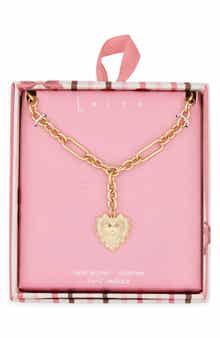 Leith CZ Large Heart Pendant Necklace