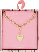 Leith CZ Large Heart Pendant Necklace