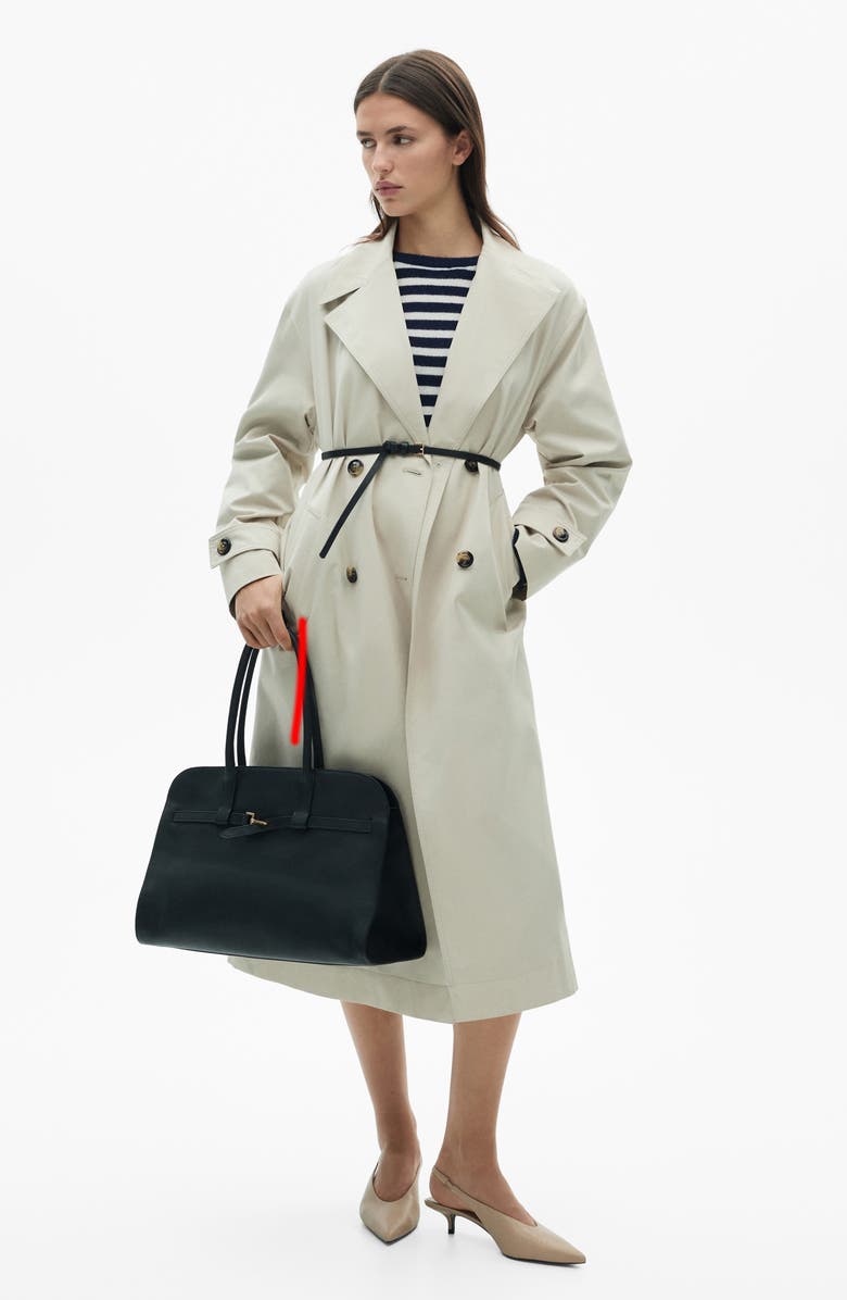 MANGO Stripe Long Sleeve Midi Sweater Dress, Alternate, color,