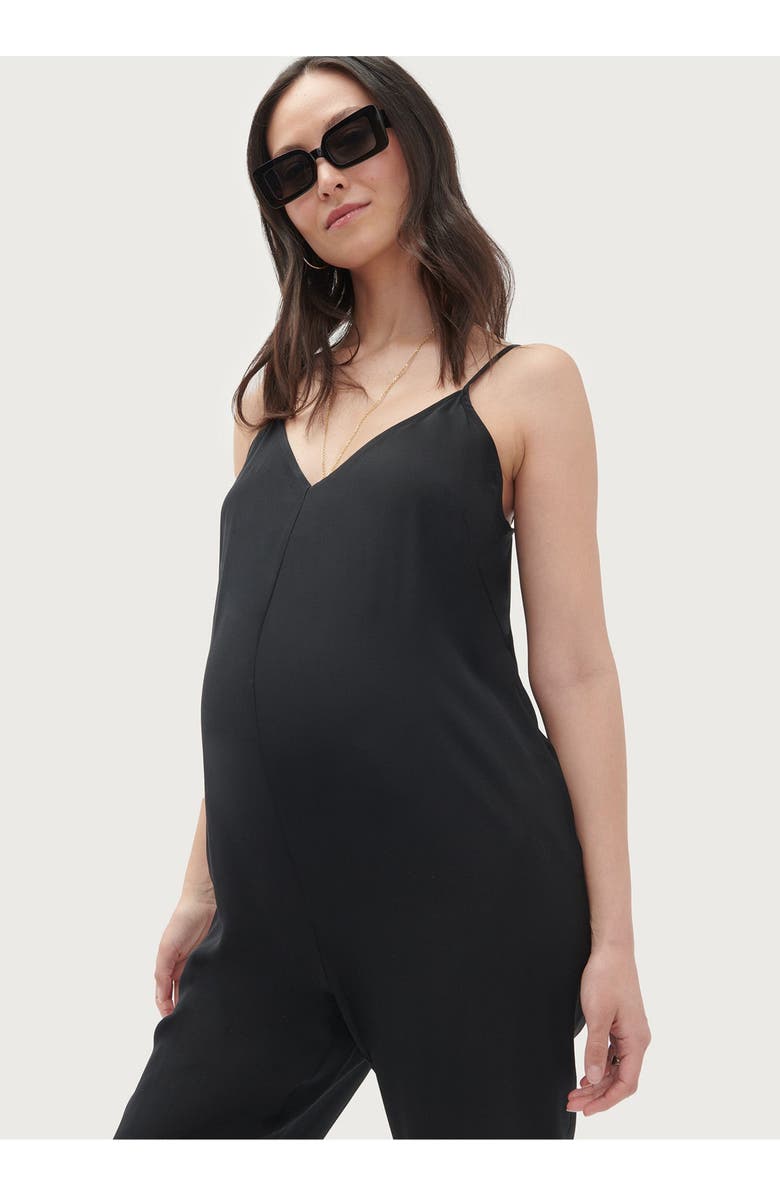HATCH Collection The Georgie Jumpsuit, Alternate, color, Black