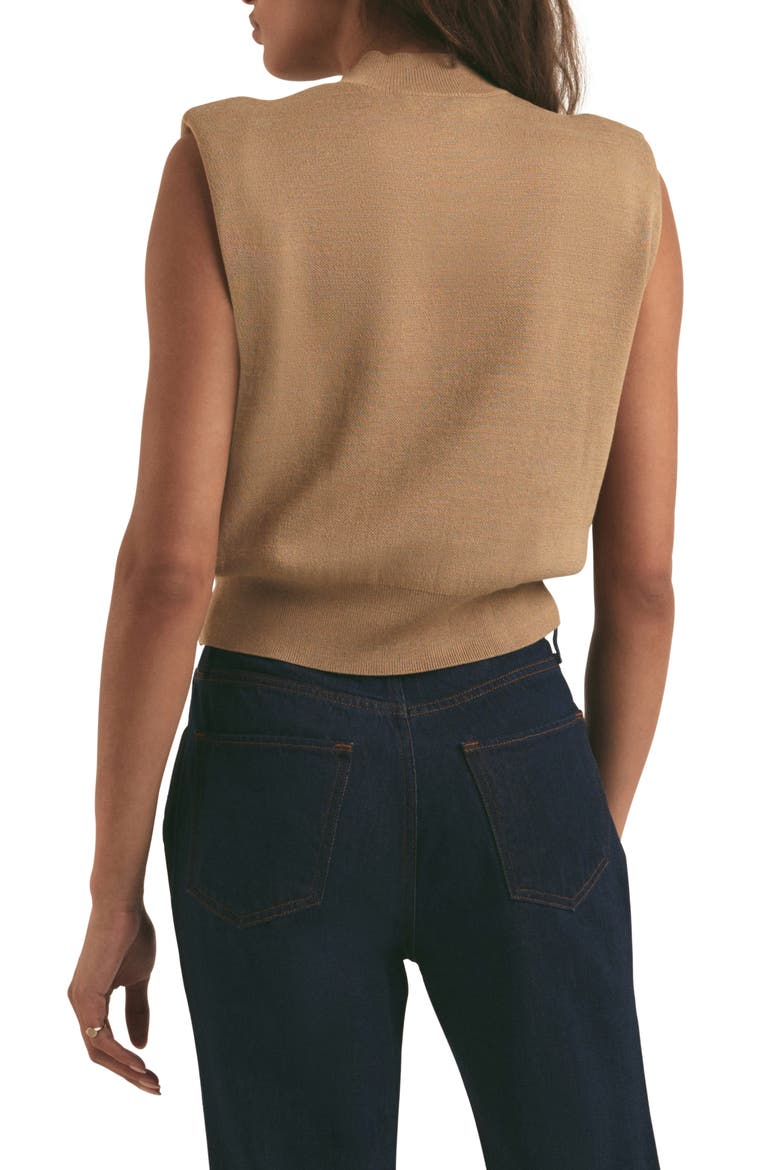 The Whitney Sleeveless Knit Crop Top, Alternate, color, TOBACCO