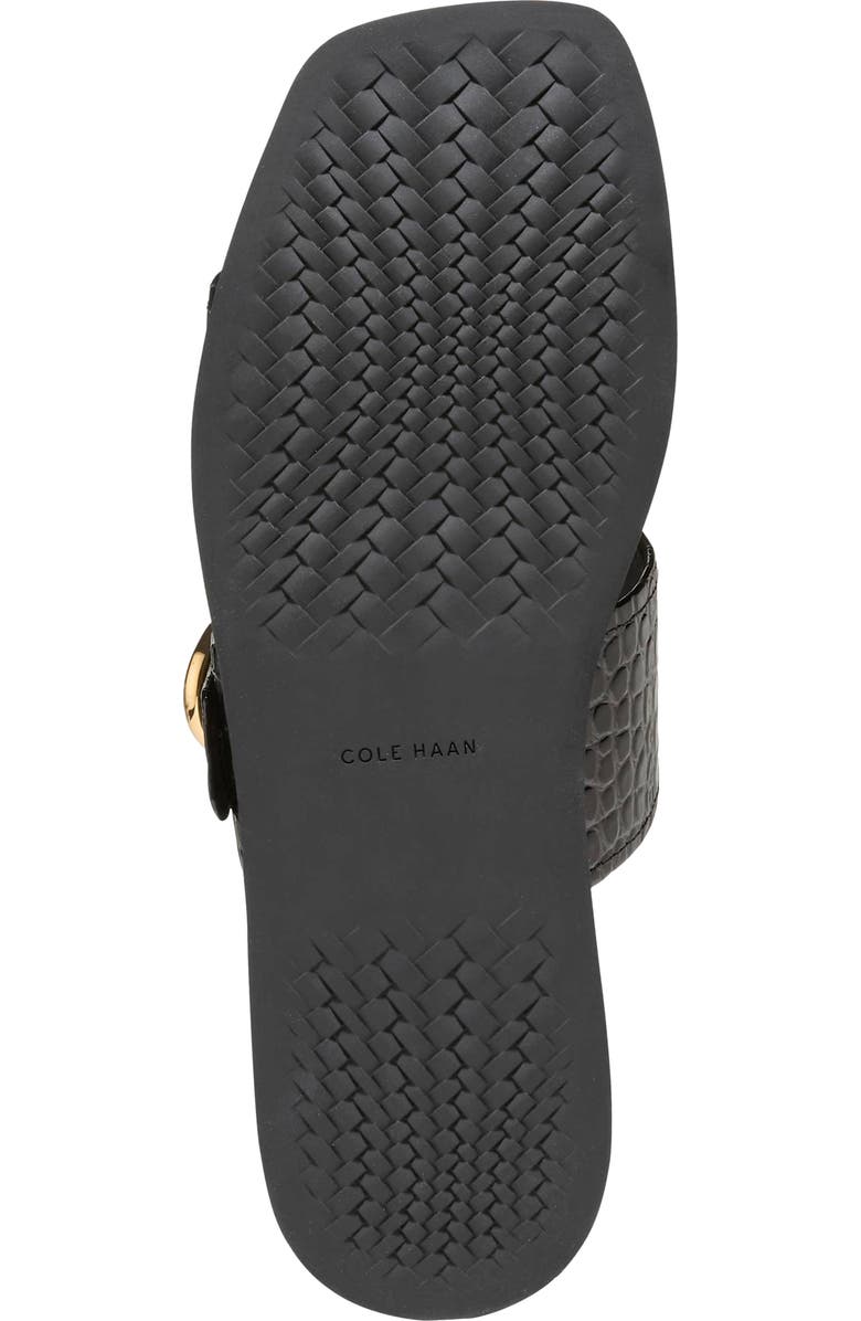 Cole Haan Oaklynn Wedge Sandal, Alternate, color, Black Croc Print Leather