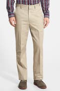 Berle Flat Front Classic Fit Cotton Dress Pants