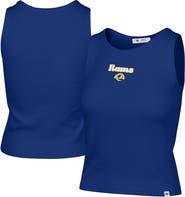 '47 Women's '47  Royal Los Angeles Rams Cropped Straight Cut Ribbed Baby Tank Top