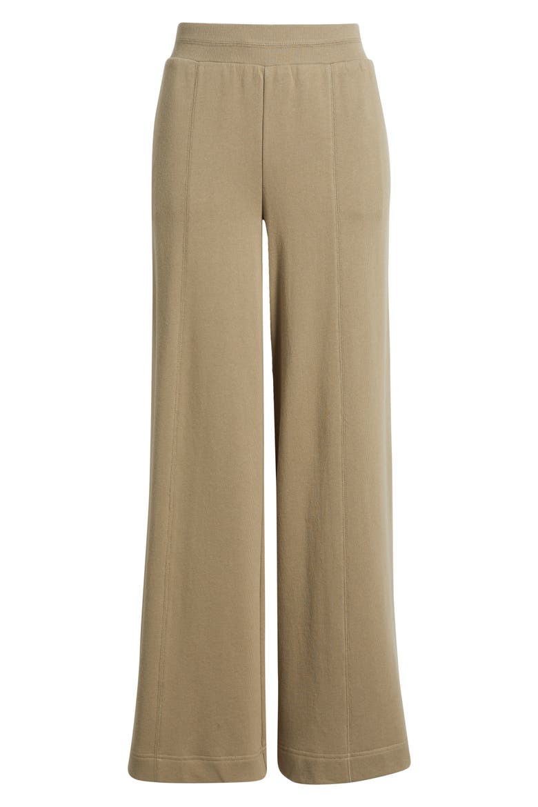 Skyrise Pintuck Pleat Wide Leg Pants, Alternate, color, POND GREEN