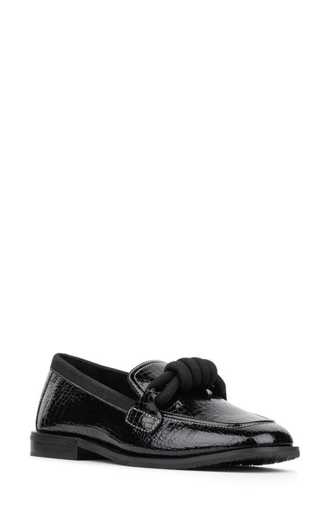 Shaya Faux Leather Croc Embossed Loafer