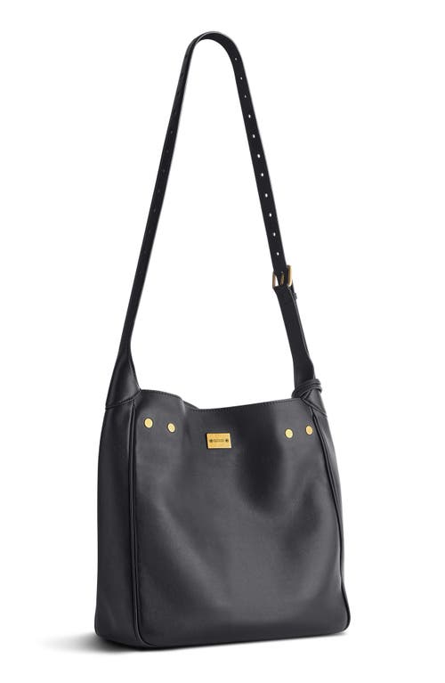 Balenciaga Small Bel Air Leather Hobo Bag In 1000 Black