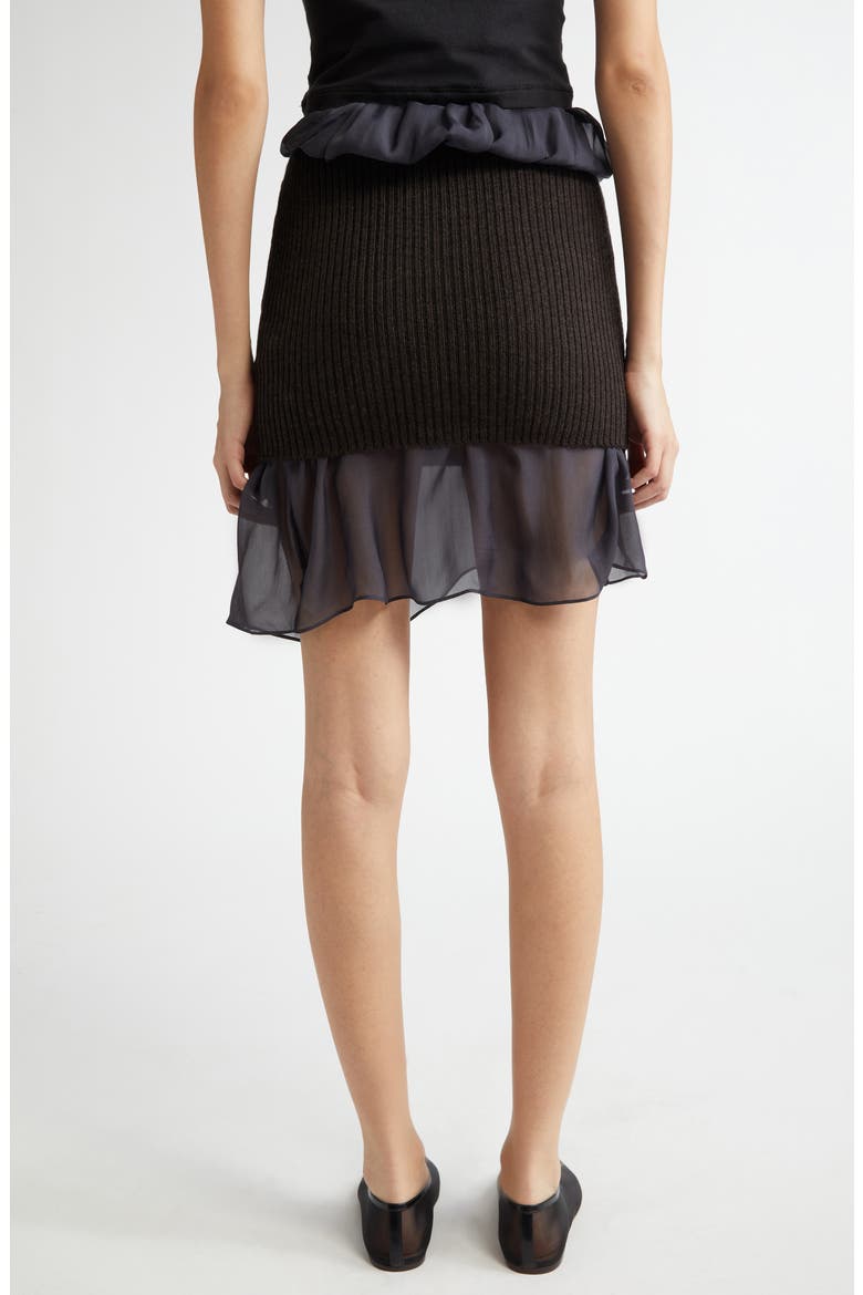Holly Mixed Media Skirt, Alternate, color, BROWN