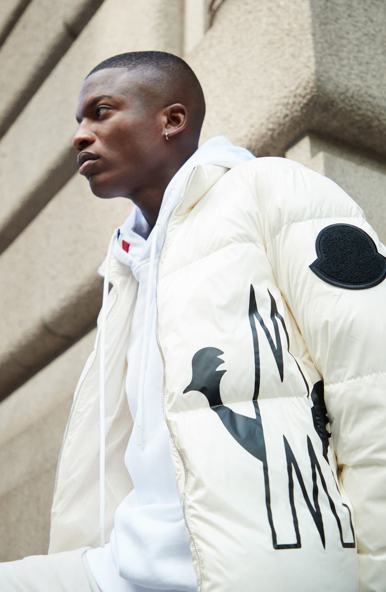 Moncler Corduroy Patch Pullover Hoodie, Alternate, color, 