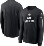 Nike Men's Nike Black New Orleans Saints Team Slogan Long Sleeve T-Shirt