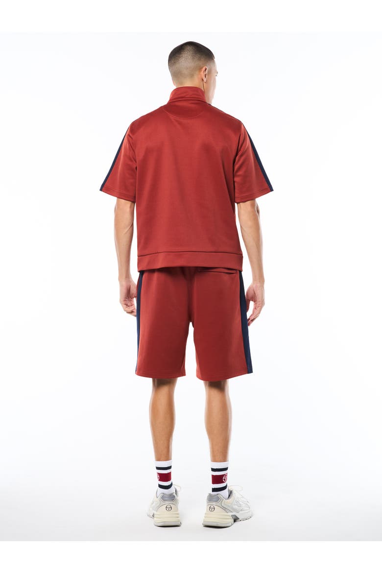 Viscotti Short Sleeve Track Jacket, Alternate, color, BOSSA NOVA