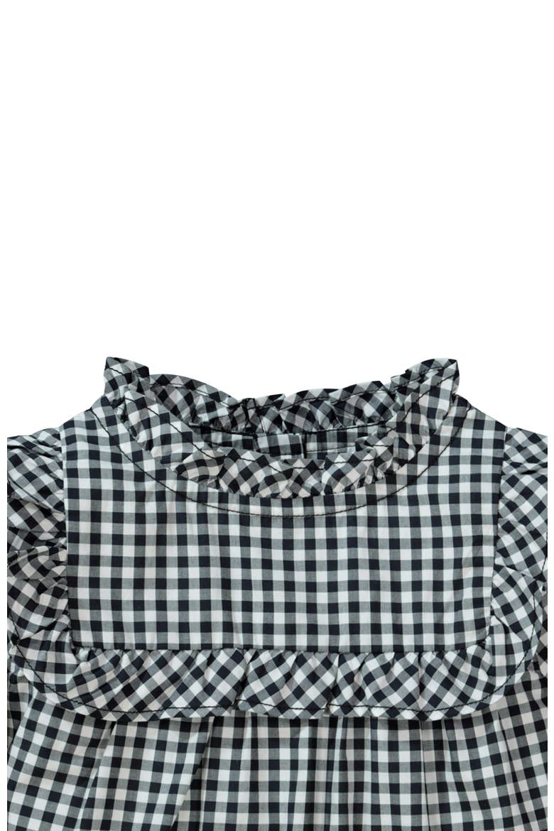 Girls' Ruffle Yoke Blouse, Toddler, Alternate, color, Black Gingham