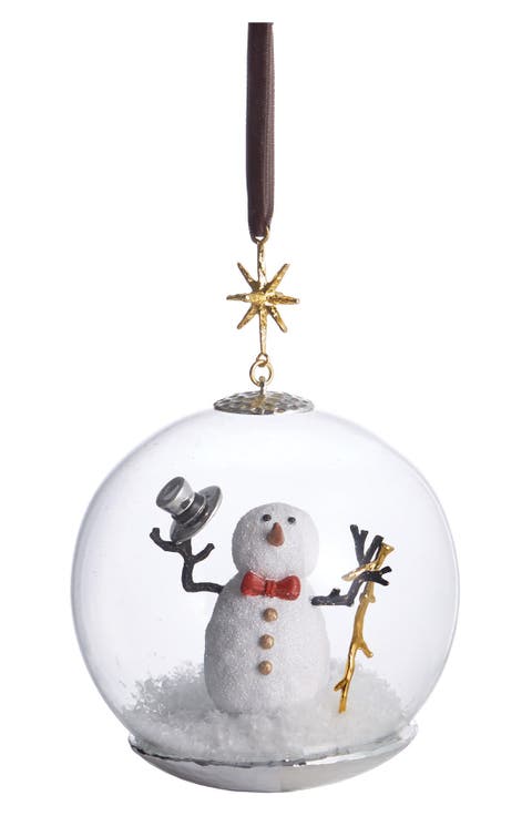 Snowman Snow Globe Ornament
