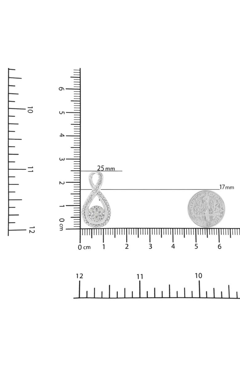 Haus of Brilliance Silver Diamond Accent Infinity 18" Pendant Necklace, Alternate, color, White