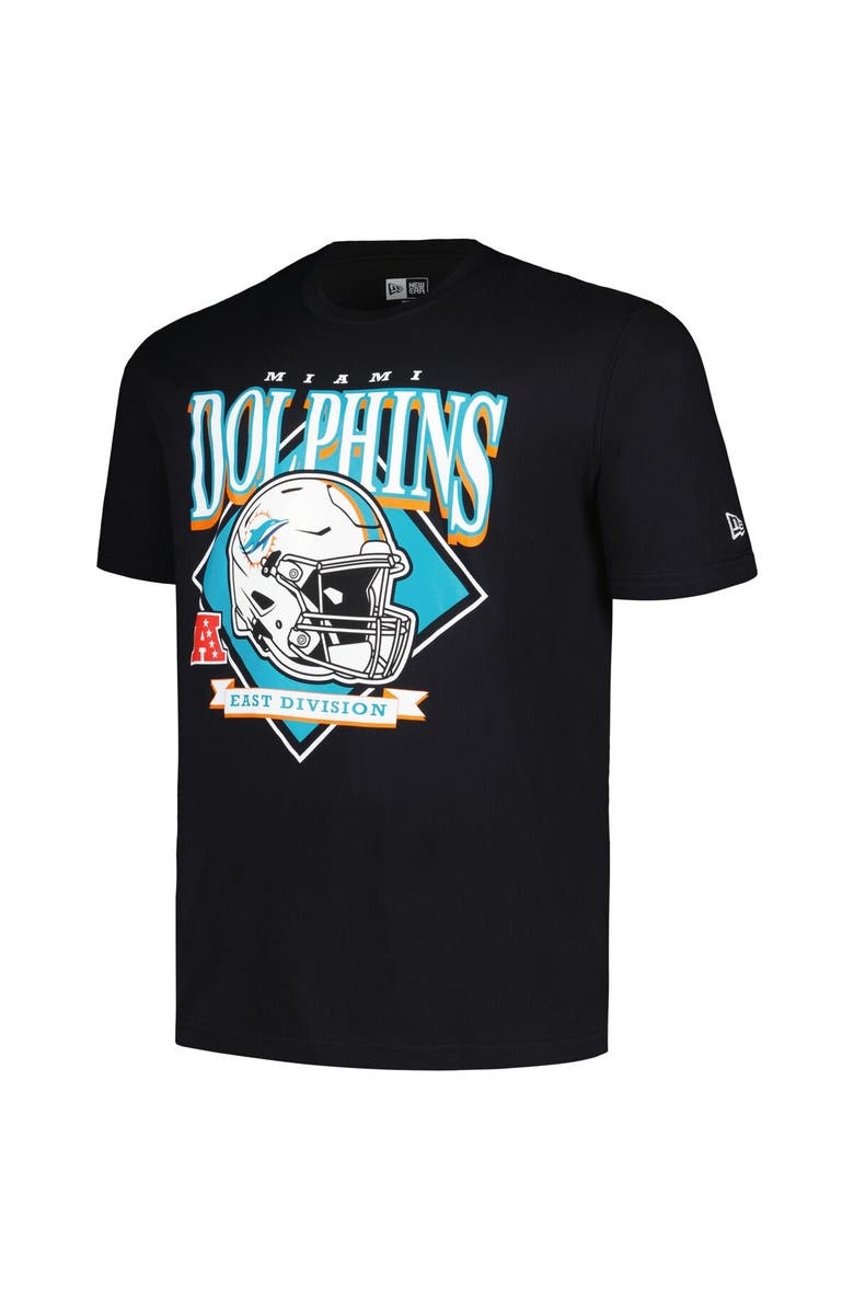 New Era Men's New Era  Black Miami Dolphins Big & Tall Helmet T-Shirt, Alternate, color, 