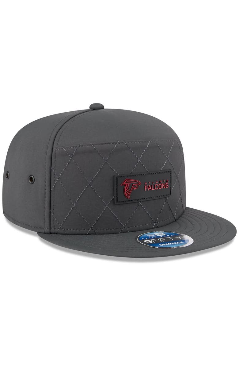 New Era Men's New Era Charcoal Atlanta Falcons 2025 Sideline Cold Weather Split Panel 9FIFTY Snapback Hat, Alternate, color, Charcoal