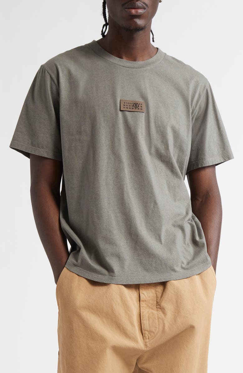 MM6 Maison Margiela Numeric Logo Patch T-Shirt, Main, color, Taupe