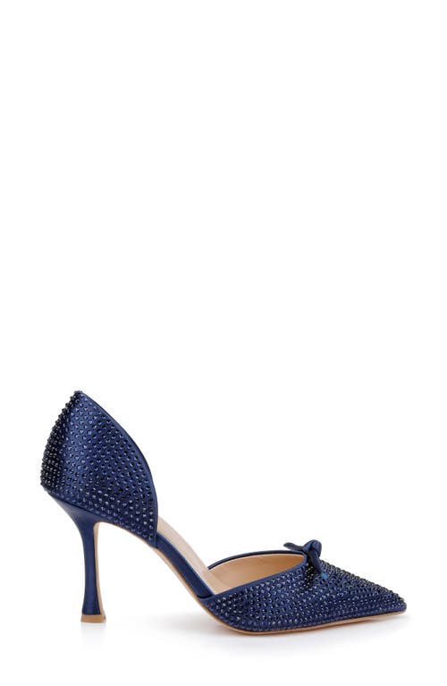 Jewel Badgley Mischka Women's Terresa Stiletto Pumps In Navy Satin