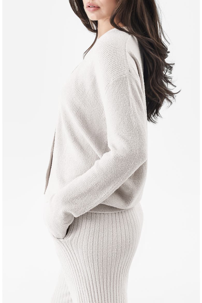 Cloud Cool Oversize Rib Cardigan, Alternate, color, BONE
