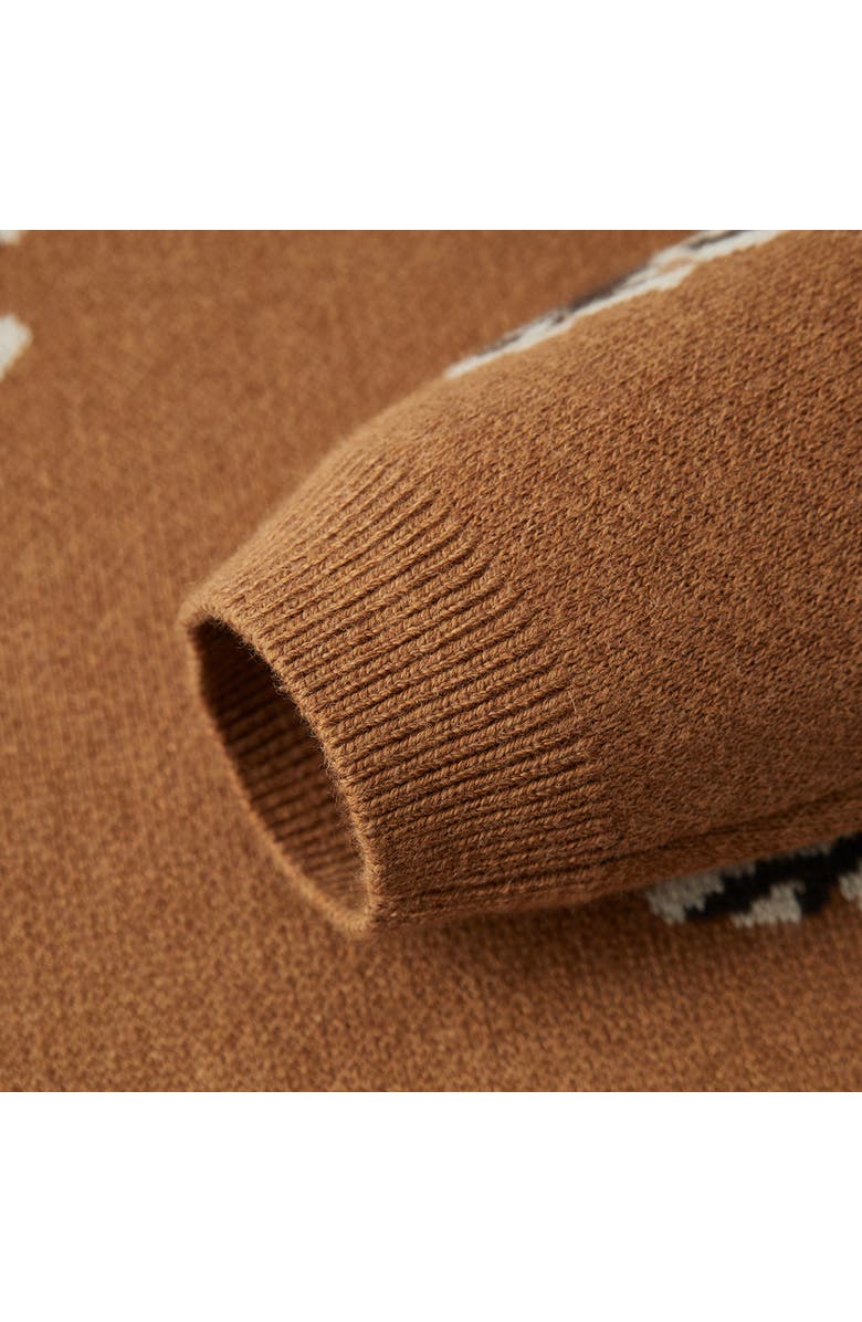 Milkbarn Knitted Sweater, Alternate, color, Pinecone & Hedgehog