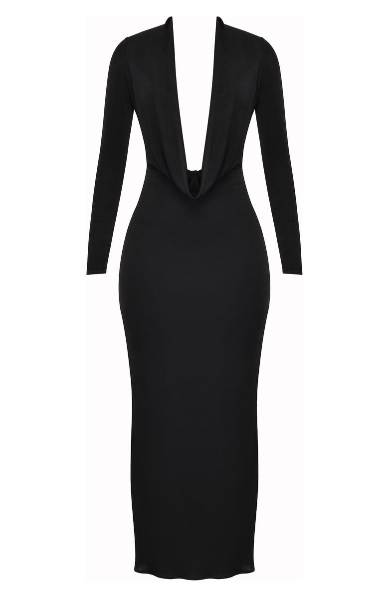 HOUSE OF CB Saskia Plunge Long Sleeve Jersey Gown, Alternate, color,