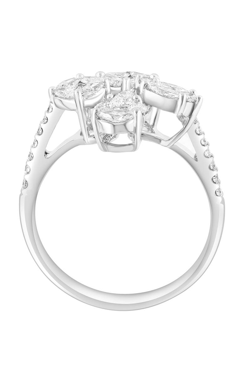 14K White Gold Diamond Ring, Alternate, color, Hematite and FW Blush Pearl