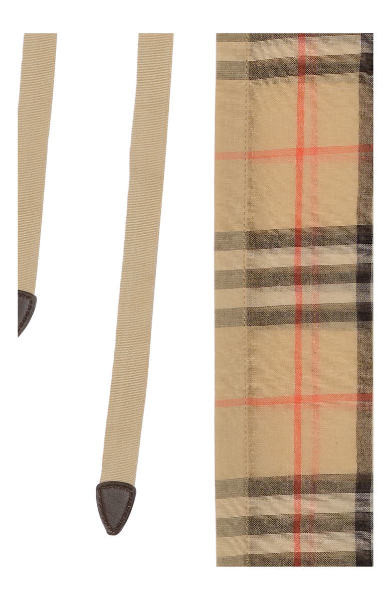 Burberry Check Cotton Sarong, Alternate, color, Sand Beige