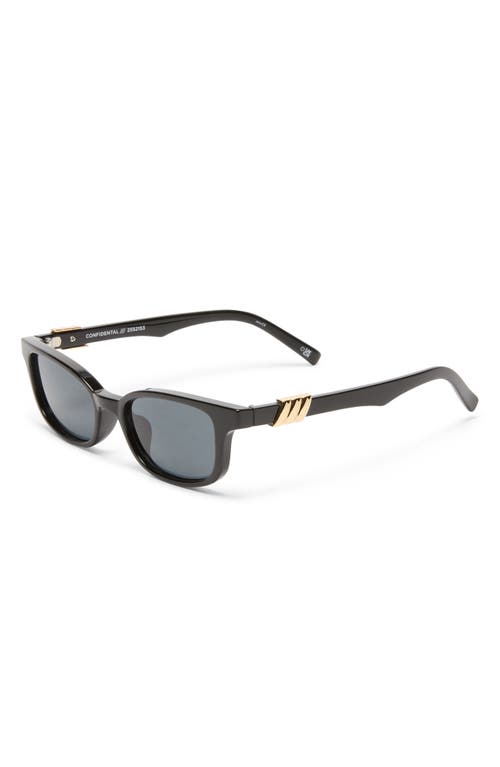 Le Specs Confidential In Black/smoke Mono