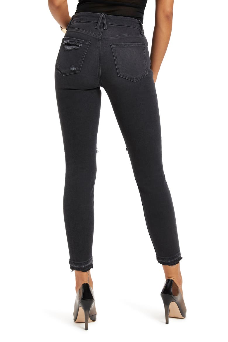 Good Legs Festival Rips High Waist Ankle Skinny Jeans, Alternate, color, BLACK276
