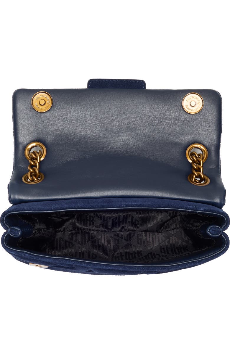 Kurt Geiger London Mini Kensington Convertible Leather Crossbody Bag, Alternate, color, Navy