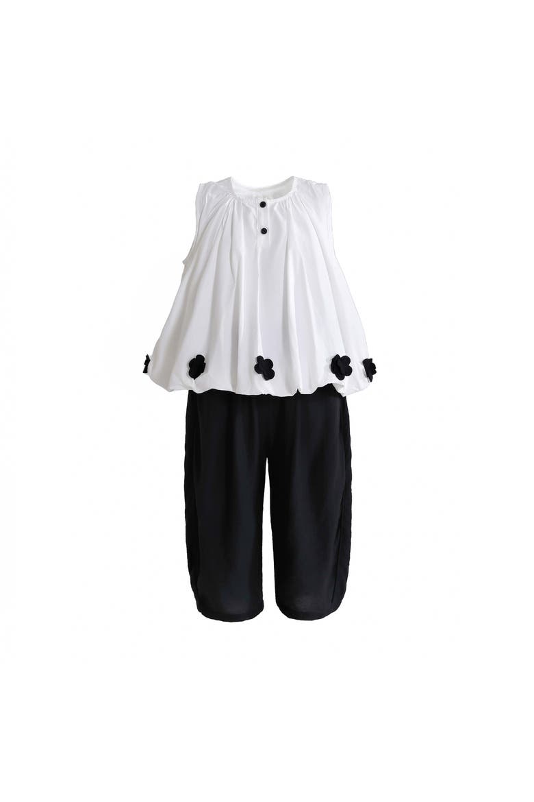 Floral Pants Set, Main, color, White