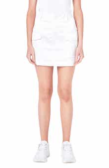 Cargo Pocket Satin Miniskirt