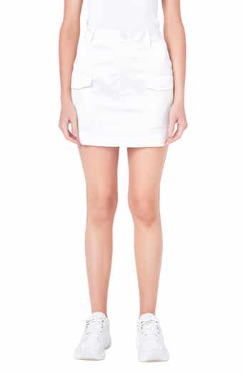 Cargo Pocket Satin Miniskirt