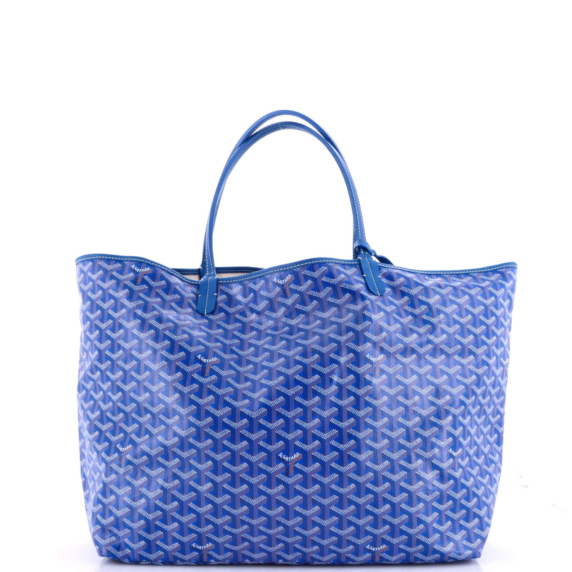 Pre-Owned Goyard Saint Louis Tote Coated Canvas GM, Alternate, color, Blue