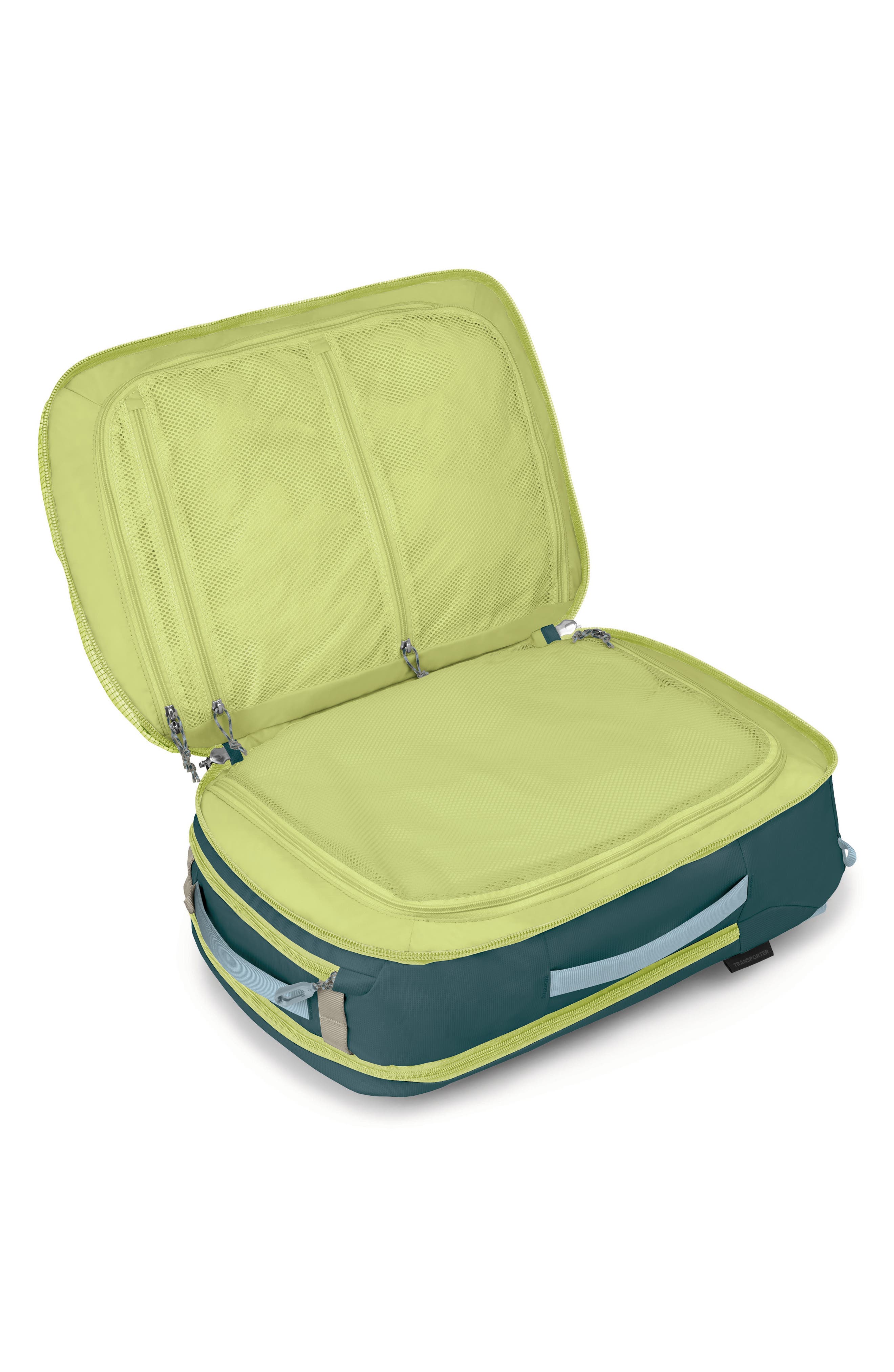 Transporter 36-Liter Travel Backpack, Alternate, color, GLOW DEW/ TORRENT BLUE