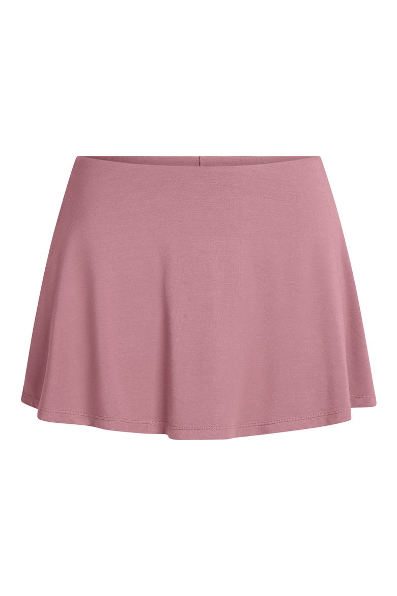 Smooth Lounge Pajama Mini Skort, Alternate, color, REDWOOD