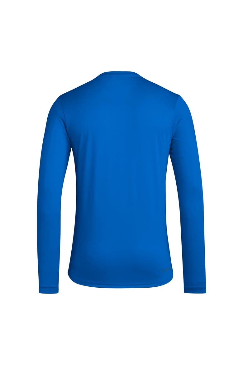 Men's adidas  Royal Kansas Jayhawks Locker Practice Football Pre-Game Long Sleeve T-Shirt, Alternate, color, Royal