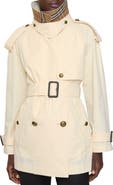 Burberry Short Lightweight Cotton Fitzrovia Trench Coat