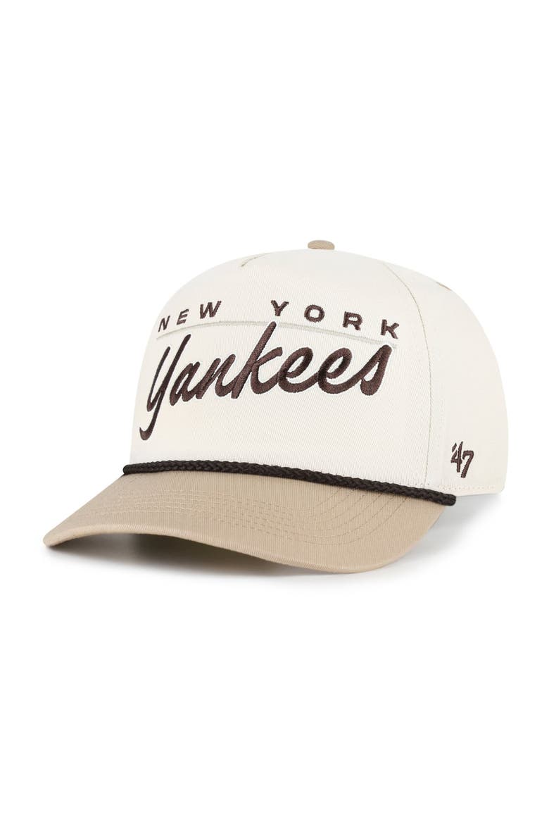 Men's '47  Natural/Tan New York Yankees Neutral Terrain Hitch Rope Adjustable Hat, Alternate, color, Natural